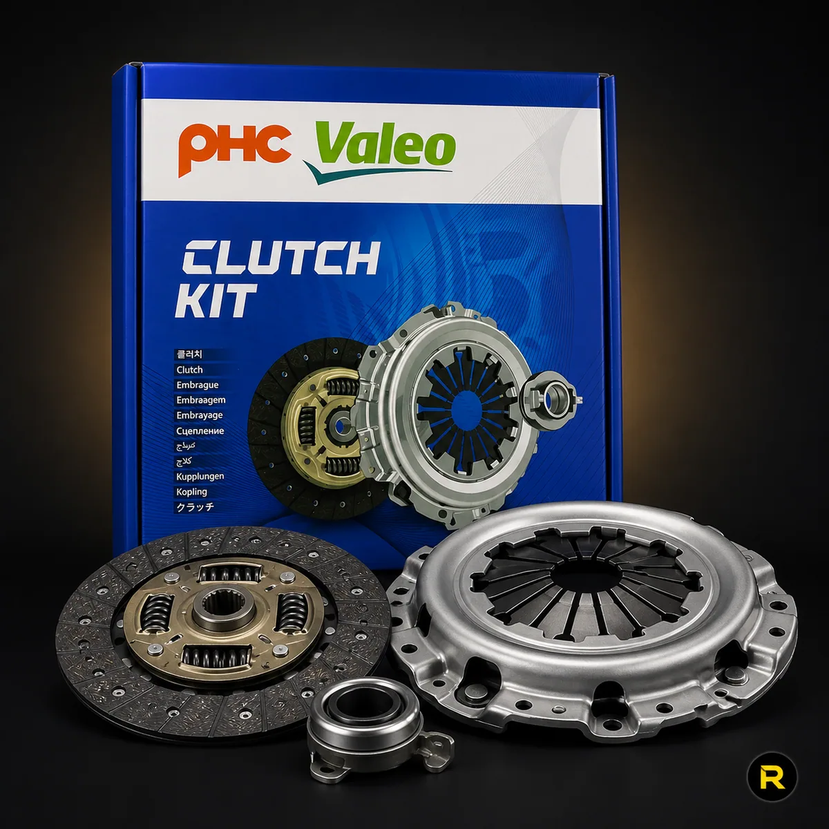 Kit de Embrague PHC Valeo HDK-180B — Picanto Ion, Rio 1.25 e i10 1.2 con empaque PHC Valeo y marca de agua REMBERT